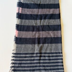 NWT J. Crew Navy and Blush Striped Scarf